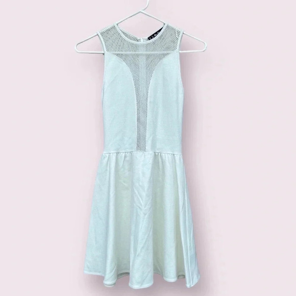 For Love and Lemons Lulu Plunge Mesh Front & Back A-line Sleeveless Mini Dress - Picture 5 of 13